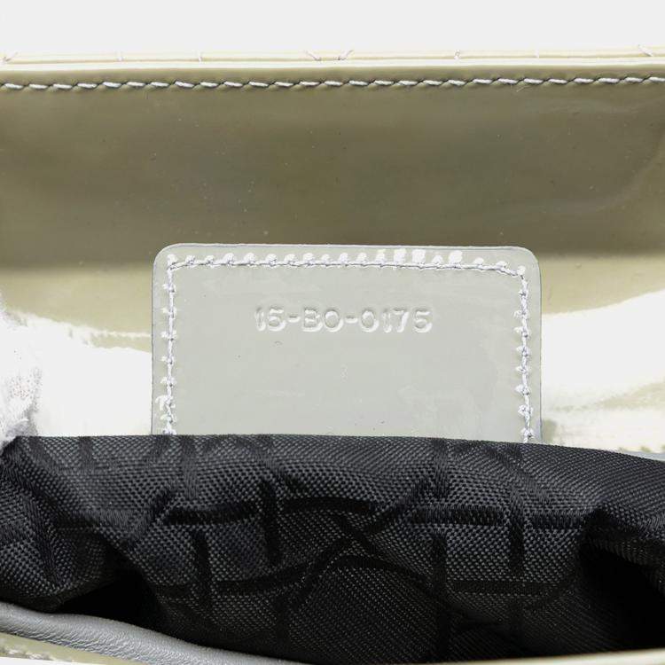 Pre Owned Dior Green Medium Patent Cannage Lady Dior