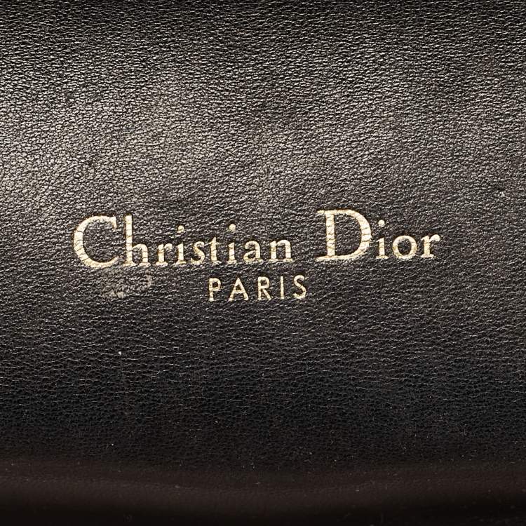 Pre Owned Dior Miss Dior Chain Black Cannage Leather Flap Bag