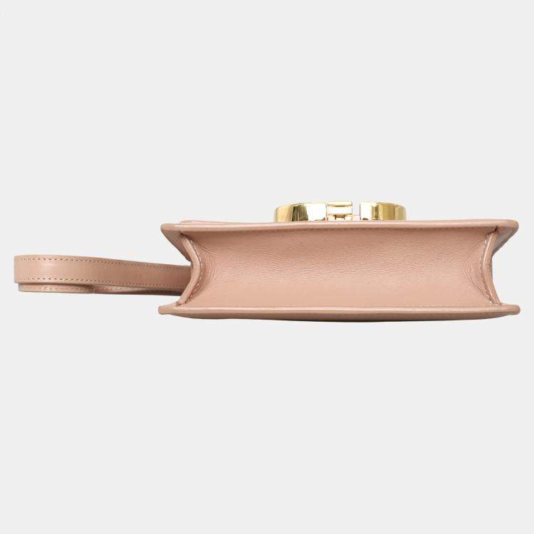 Pre Owned Dior Beige Leather Micro Montaigne Box Bag