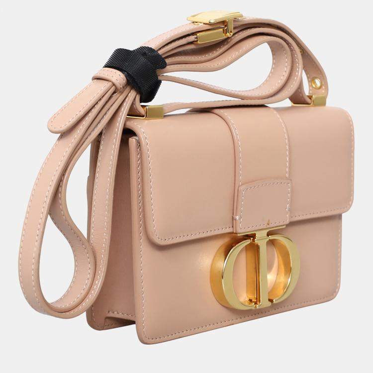 Pre Owned Dior Beige Leather Micro Montaigne Box Bag
