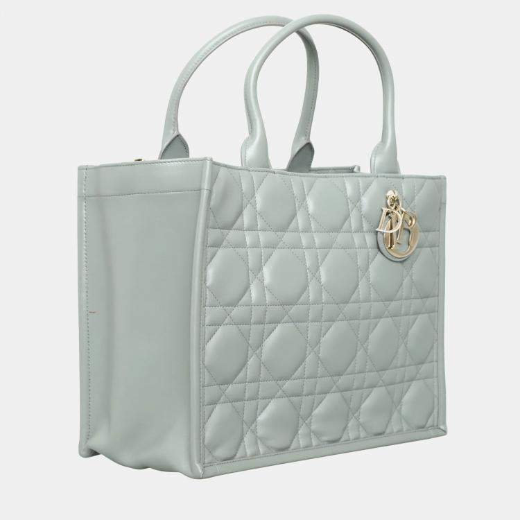 Pre Owned Dior Medium Leather Book Tote Macrocannage