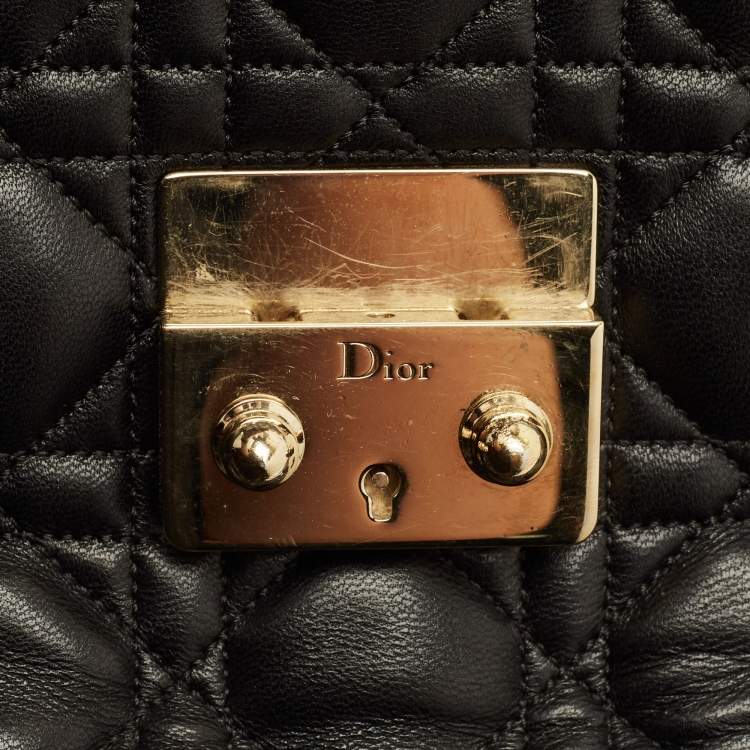 مملوكة مسبقًا Dior Miss Dior Chain Black Cannage Leather Flap Bag