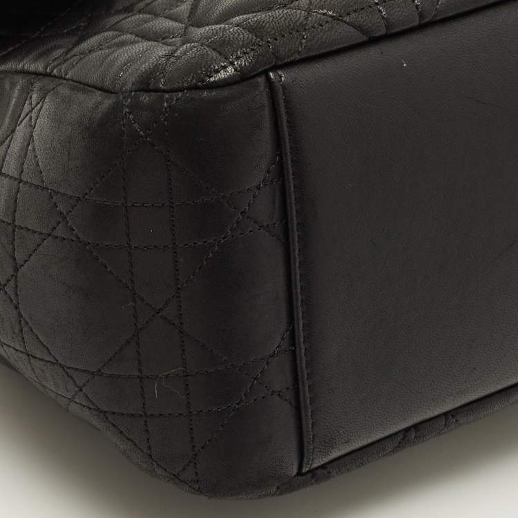 مملوكة مسبقًا Dior Miss Dior Chain Black Cannage Leather Flap Bag