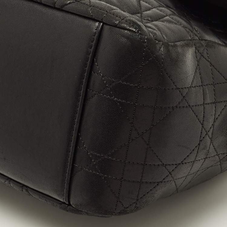 مملوكة مسبقًا Dior Miss Dior Chain Black Cannage Leather Flap Bag