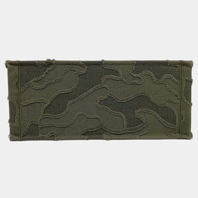 Pre Owned Dior Green Canvas Book Tote Bag 42