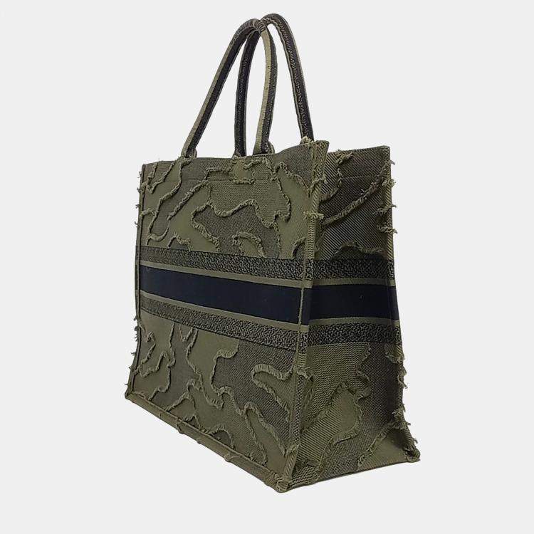 Pre Owned Dior Green Canvas Book Tote Bag 42