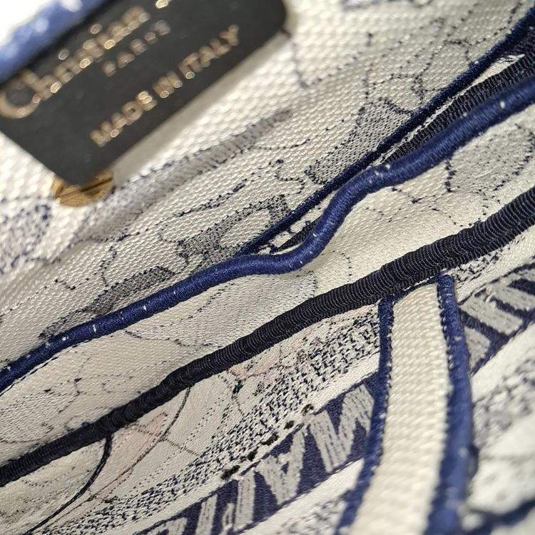 Pre Owned Dior Multicolor Fabric Saddle Bag + Strap