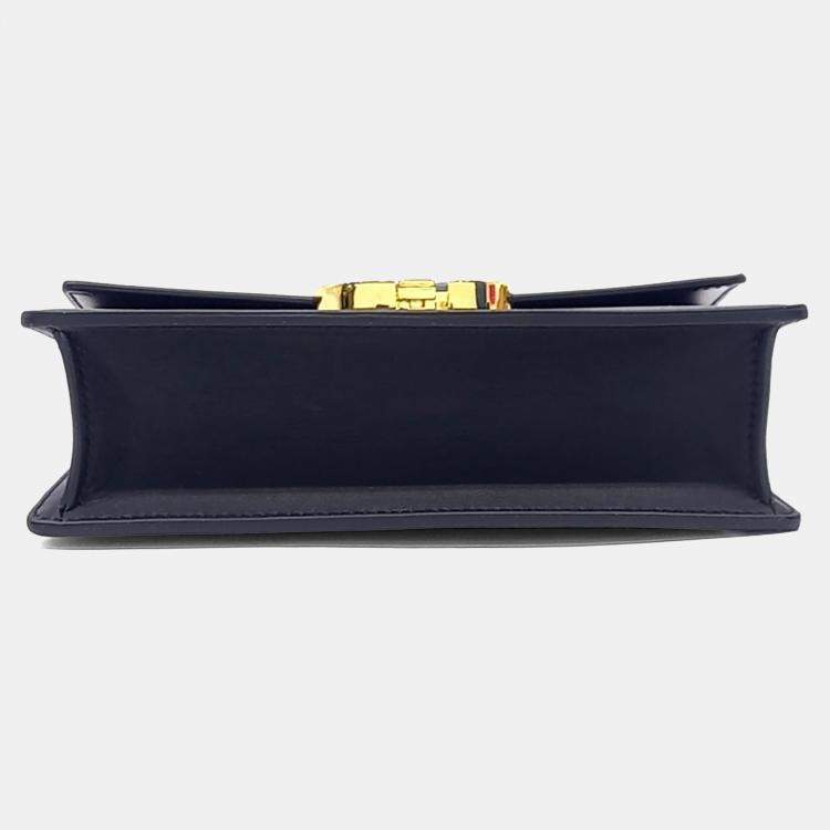 Pre Owned Dior Black Leather 30 Montaigne Bag East West