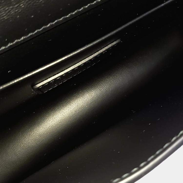 Pre Owned Dior Black Leather 30 Montaigne Bag East West