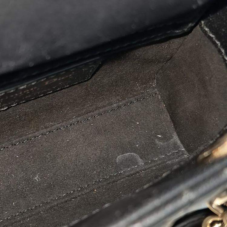مملوكة مسبقًا Dior Black Leather Micro Lady Bag