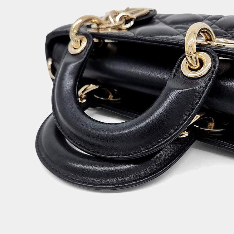 Pre Owned Dior Black Leather Lady D-JOY Mini