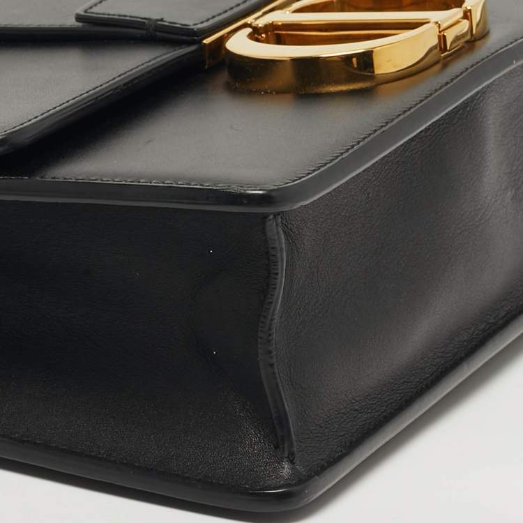 Pre Owned Dior 30 Montaigne Black Leather Shoulder Bag