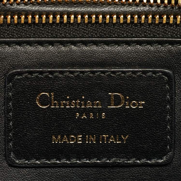 Pre Owned Dior 30 Montaigne Black Leather Shoulder Bag