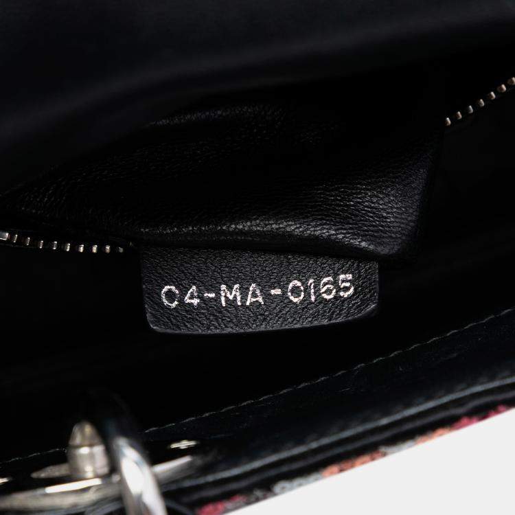 Pre Owned Dior Pink Mini Patent Sequined Lady Dior