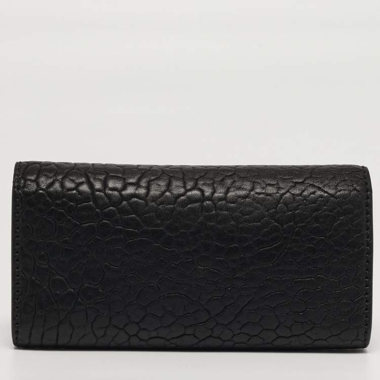 Pre Owned Dior J'Adior Croisiere Black Leather Wallet On Chain