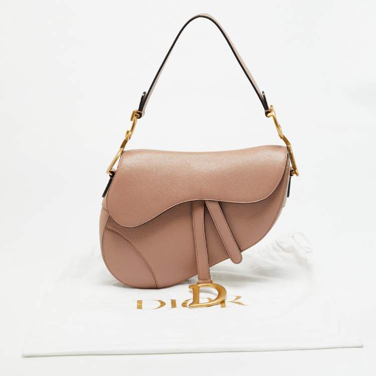 Pre Owned Dior Saddle Old Rose Leather Shoulder Bag