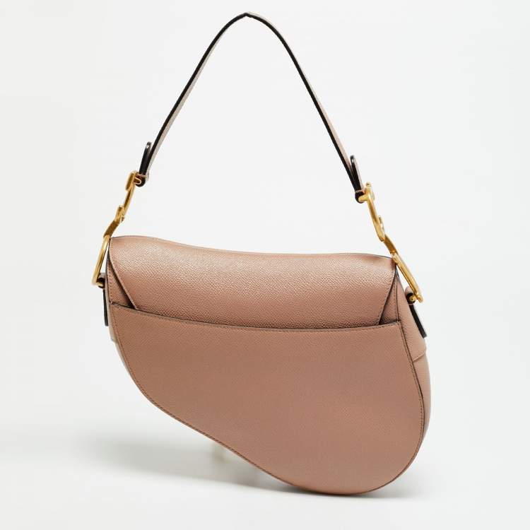 Pre Owned Dior Saddle Old Rose Leather Shoulder Bag