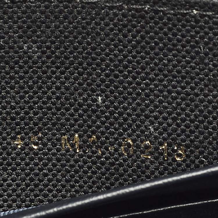 Pre Owned Dior 30 Montaigne Navy Blue Oblique Canvas Pouch