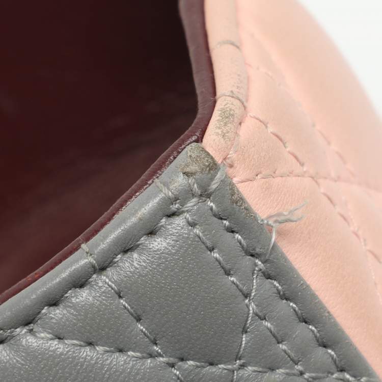 Pre Owned Dior Lady Dior Medium Multicolor Cannage Leather Tote