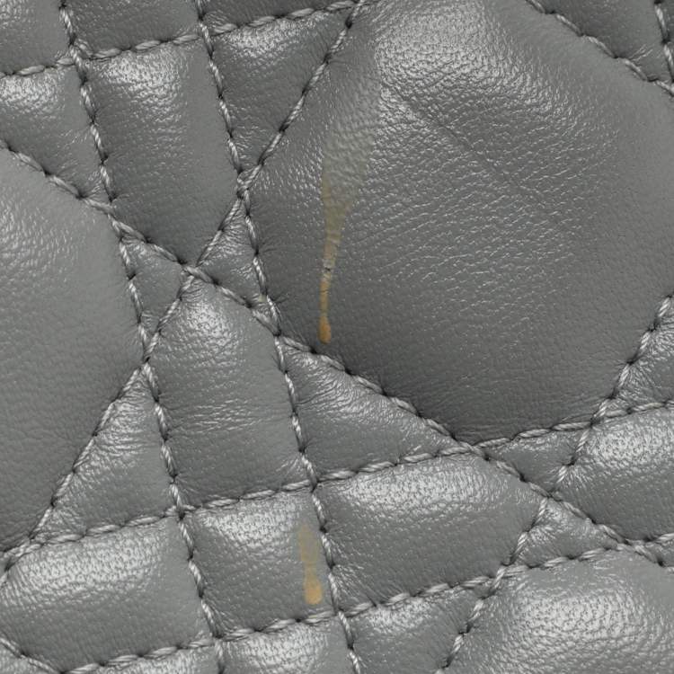 Pre Owned Dior Lady Dior Medium Multicolor Cannage Leather Tote