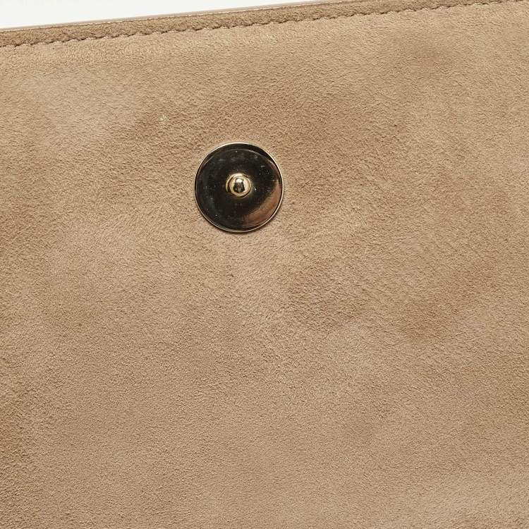 Pre Owned Dior 30 Montaigne Dusty Pink Leather Chain Clutch