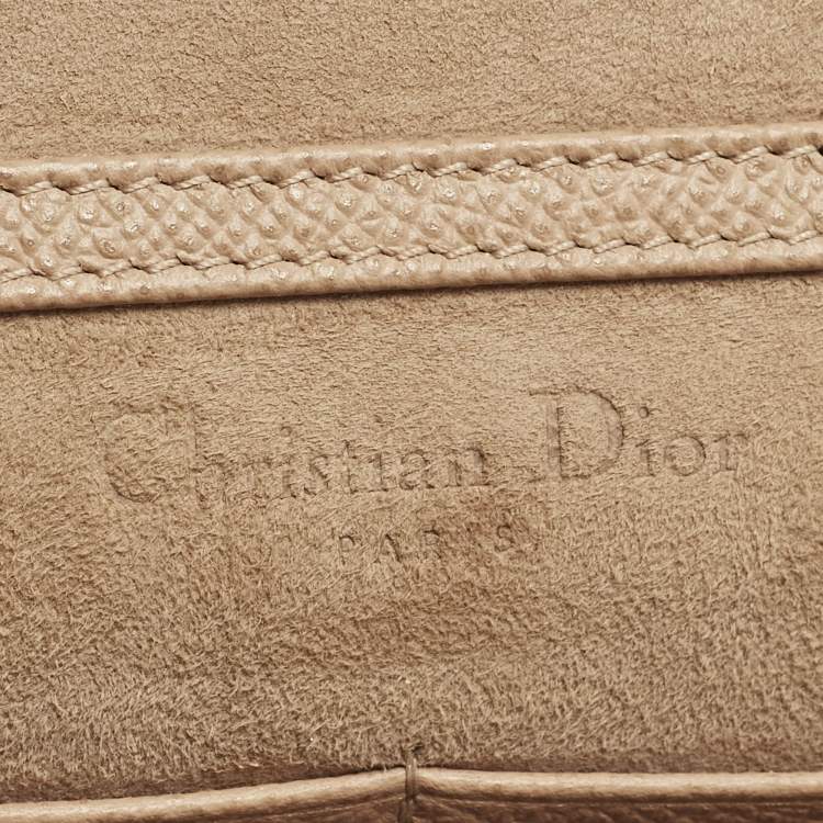 Pre Owned Dior 30 Montaigne Dusty Pink Leather Chain Clutch