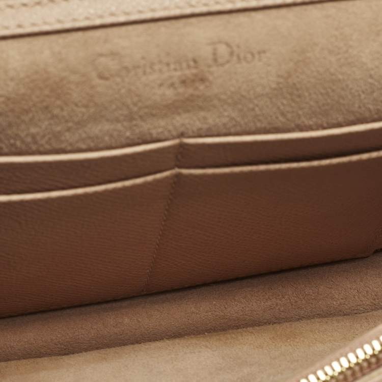 Pre Owned Dior 30 Montaigne Dusty Pink Leather Chain Clutch