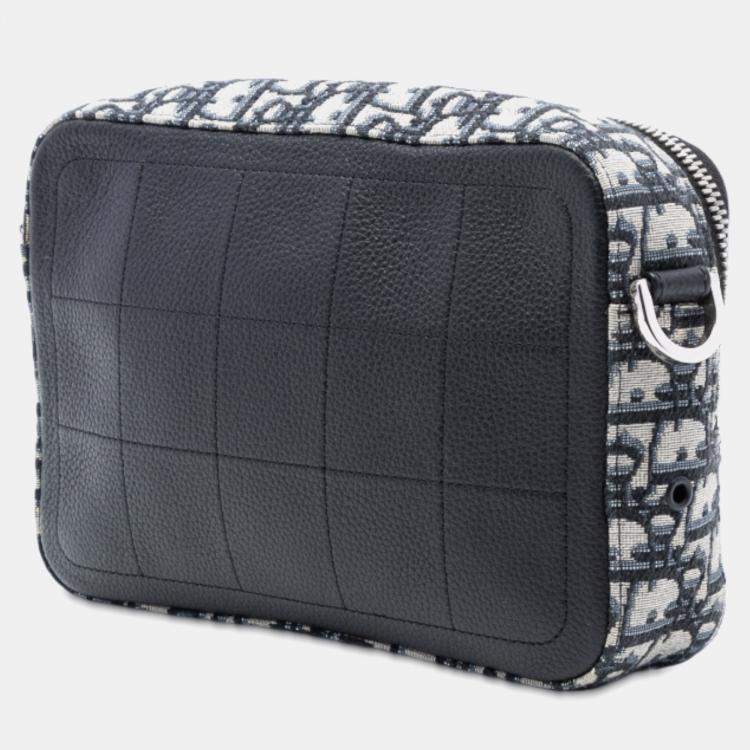 Pre Owned Dior Blue Oblique Canvas Safari Crossbody
