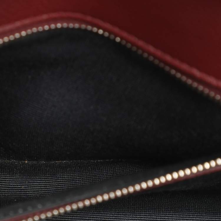 Pre Owned Dior Diorama Medium Red Leather Shoulder Bag