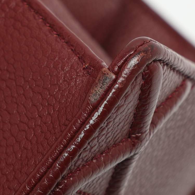 Pre Owned Dior Diorama Medium Red Leather Shoulder Bag