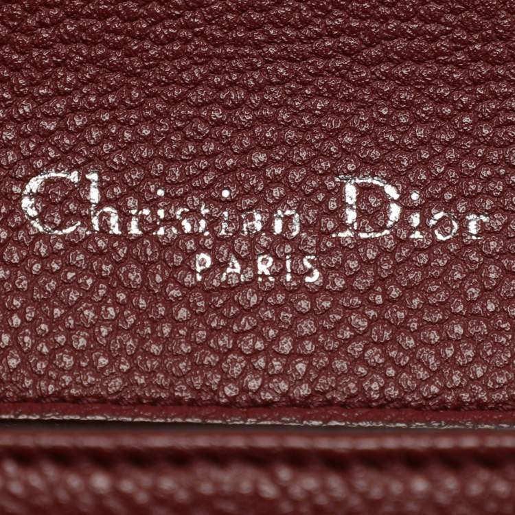 Pre Owned Dior Diorama Medium Red Leather Shoulder Bag