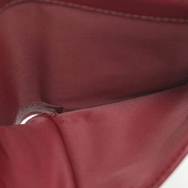 Pre Owned Dior Diorama Elancee Red Leather Trifold Wallet