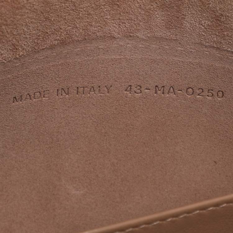 Pre Owned Dior Lady Dior Matte Nude Pink Cannage Leather Pouch