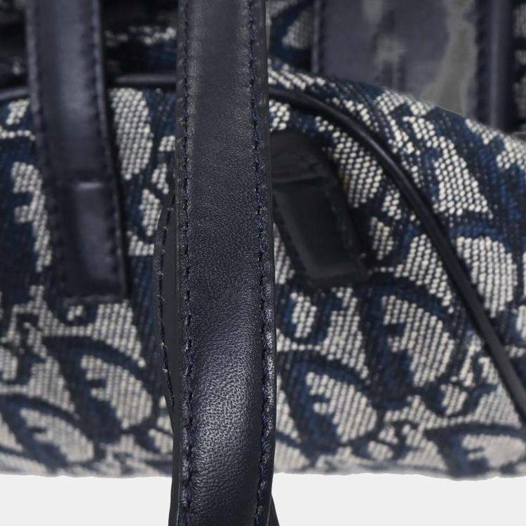 Pre Owned Christian Dior Navy Trotter Handbag