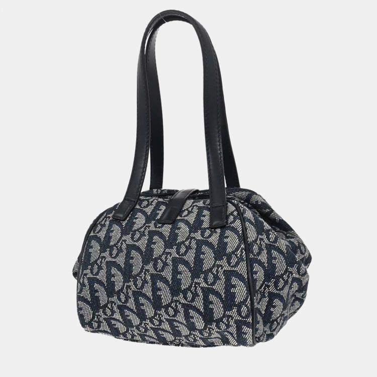 Pre Owned Christian Dior Navy Trotter Handbag