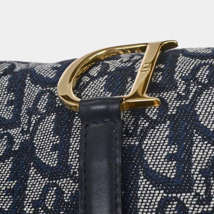 Pre Owned Christian Dior Navy Trotter Handbag