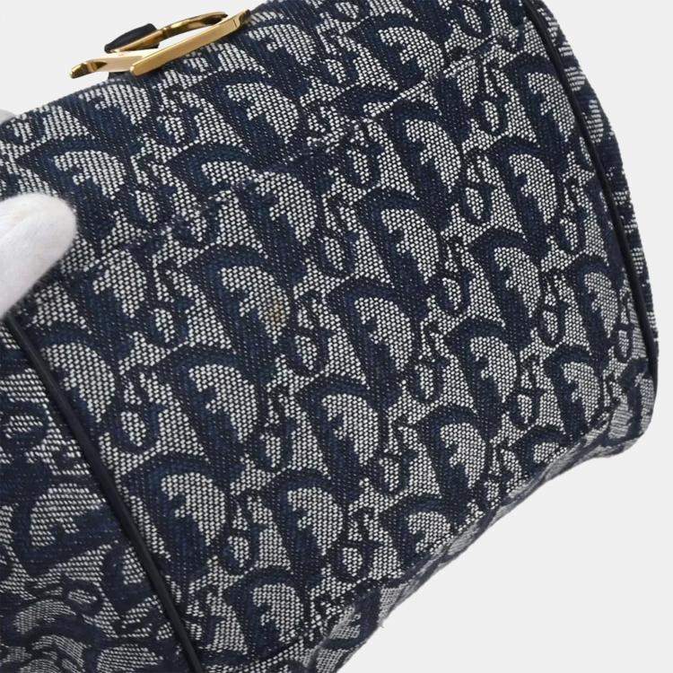 Pre Owned Christian Dior Navy Trotter Handbag