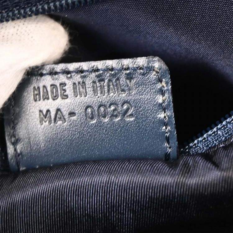 Pre Owned Christian Dior Navy Double Saddle Trotter Handbag