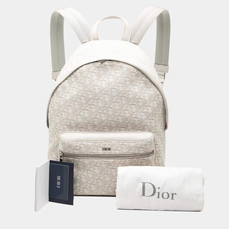 Pre Owned Dior Brown Oblique Canvas Rider Backpack