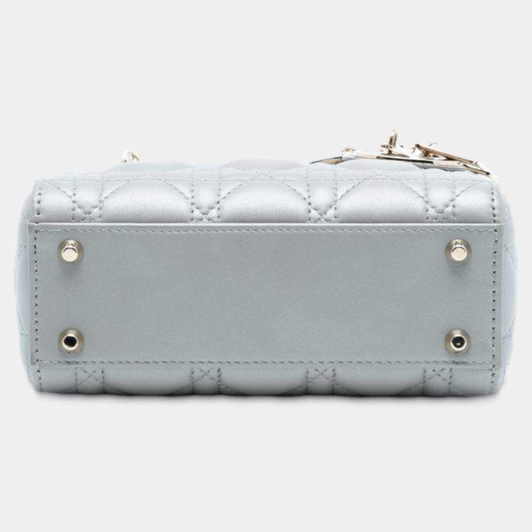 Pre Owned Dior Mini Lambskin Cannage Lady Dior