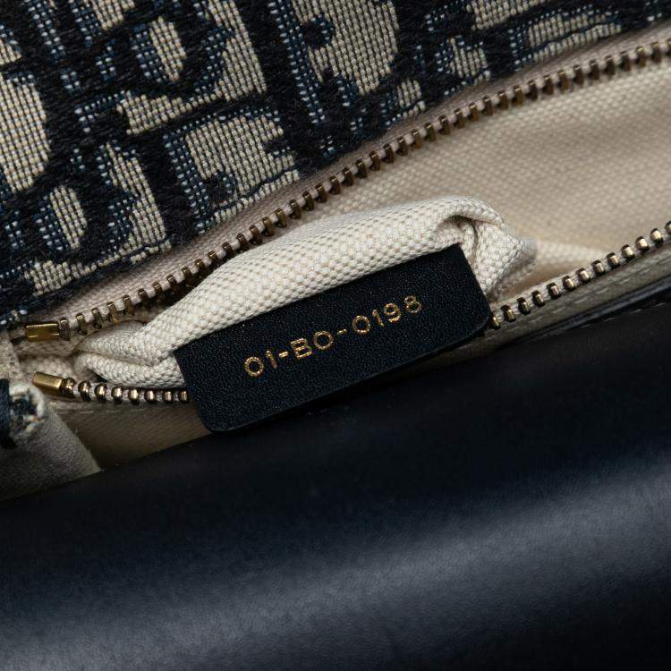 Pre Owned Dior Blue Oblique Canvas CD Lock Chain Flap Crossbody