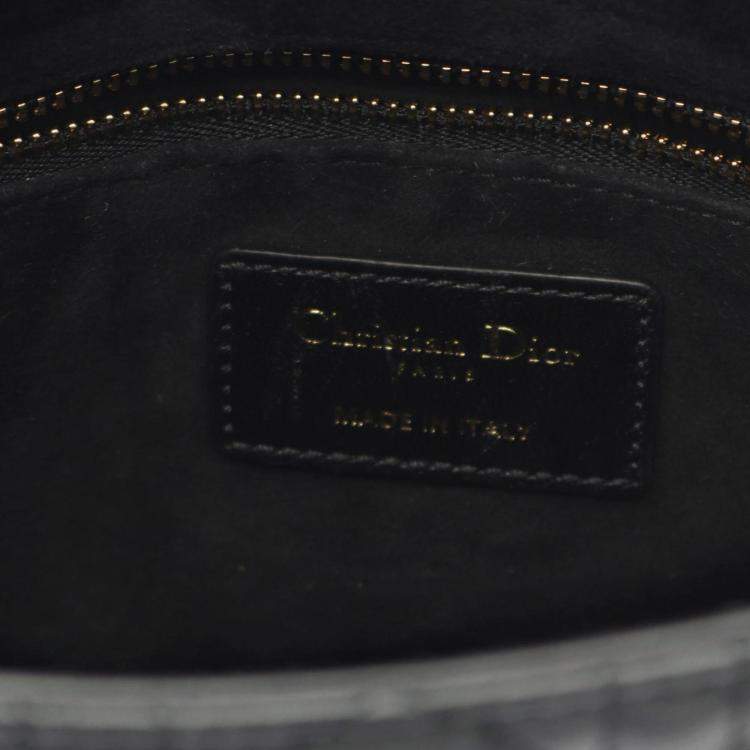 مملوكة مسبقًا حقيبة يد ديور ليدي ماي أبسيديور ليدي سودة من الجلد حجم صغير بنمط كاناج