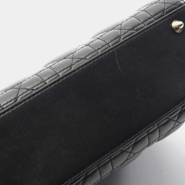 مملوكة مسبقًا حقيبة يد ديور ليدي ماي أبسيديور ليدي سودة من الجلد حجم صغير بنمط كاناج