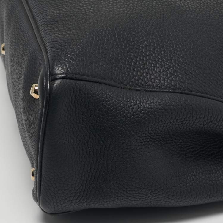 Pre Owned Dior Diorissimo Large Black Leather Shopper Tote