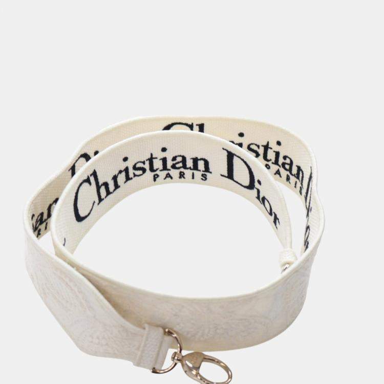 Pre Owned Dior White Medium Embroidered Lace 3D Macrame Lady D Lite
