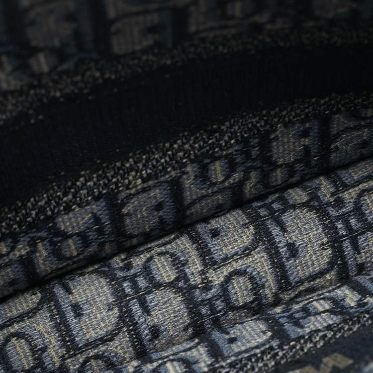 Pre Owned Dior Book Mini Navy Blue Oblique Canvas Tote