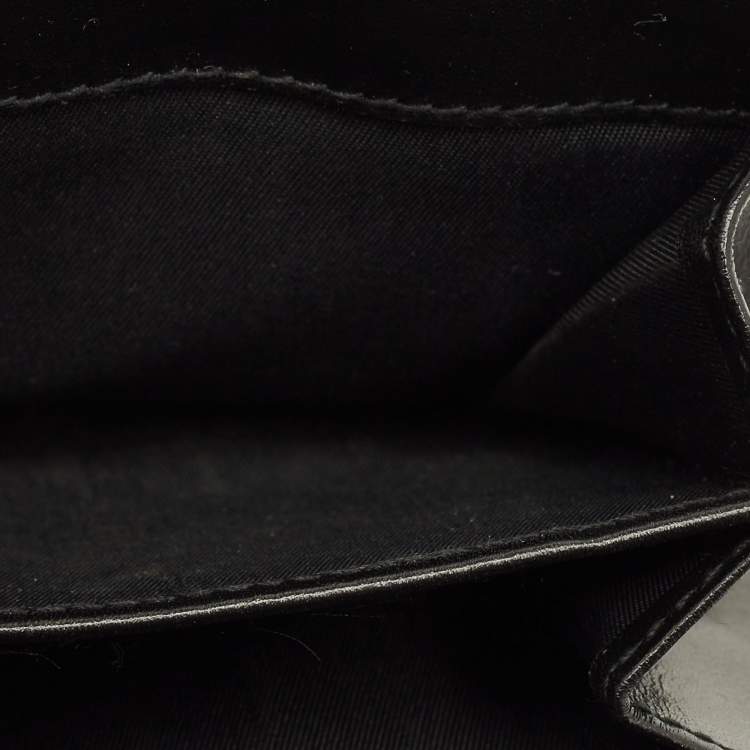 Pre Owned Dior Saddle Black Oblique Canvas and Leather French Wallet
