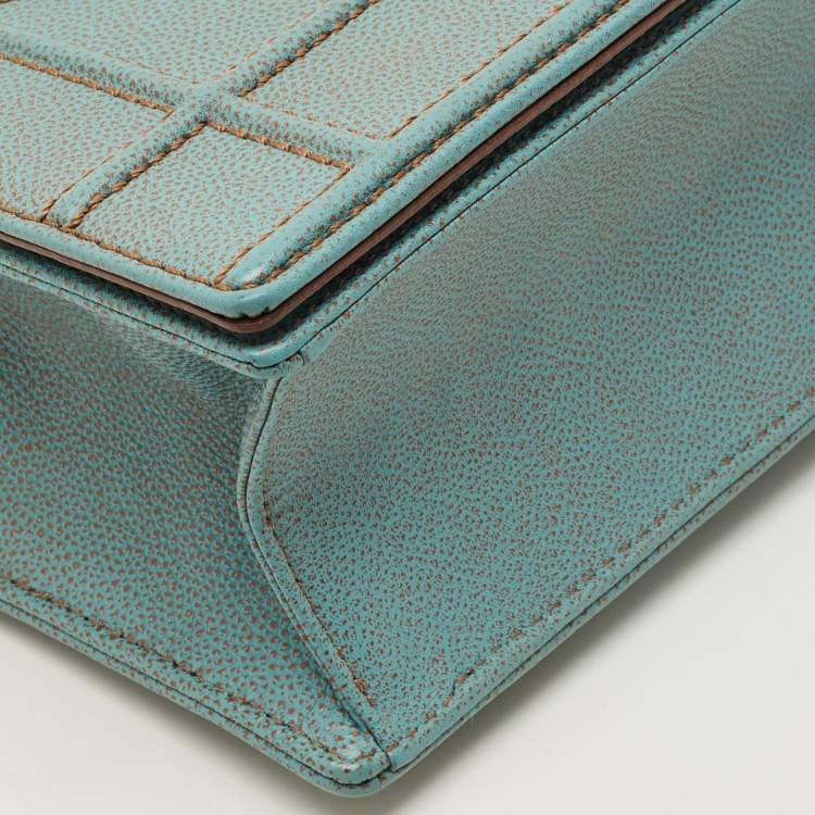 Pre Owned Dior Diorama Medium Light Blue Leather Shoulder Bag