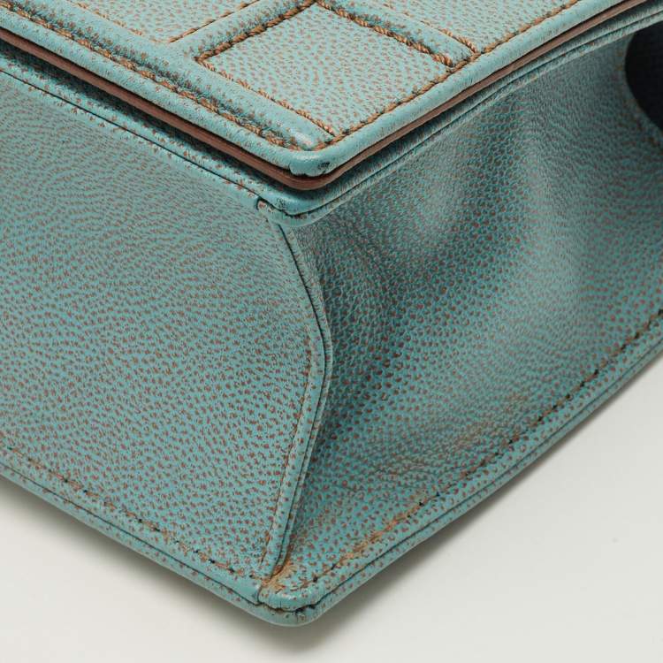 Pre Owned Dior Diorama Medium Light Blue Leather Shoulder Bag