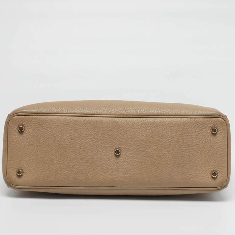مملوكة مسبقًا Dior Diorissimo Large Beige Leather Shopper Tote